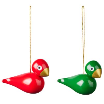 Kay Bojesen joululinnut 2 kpl, punainen/vihreä | Alk. 41,00 €