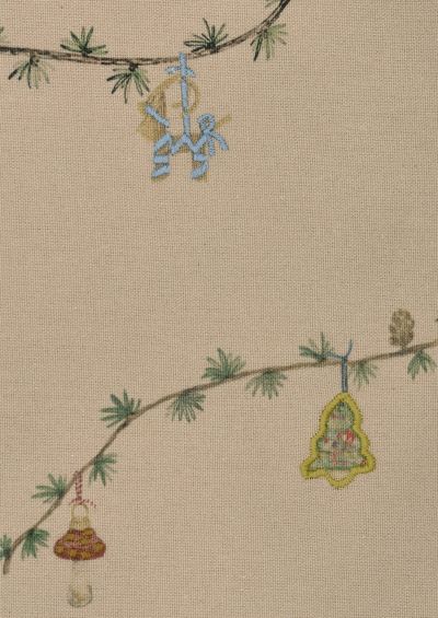Kähler Hammershøi Christmas pöytäliina beige. 150x370 cm | Alk. 139,95 €