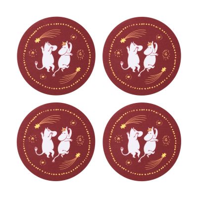 Moomin Arabia Juhlathetken Muumi lasinaluset 4-pack Ø9 cm | Alk. 18,00 €