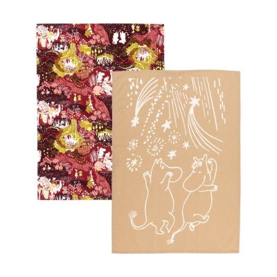 Moomin Arabia Juhlavia hetkiä muumi keittiöpyyhe 2 osaa 50x70 cm