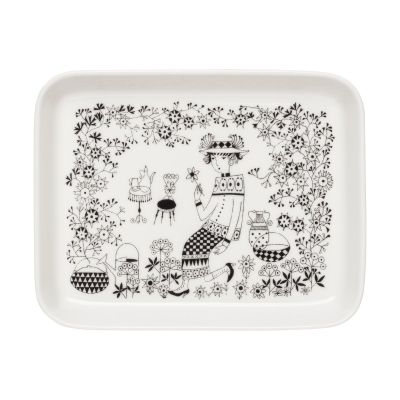 Arabia Emilia lautanen 15x19 cm Musta-valkoinen | Alk. 23,00 €