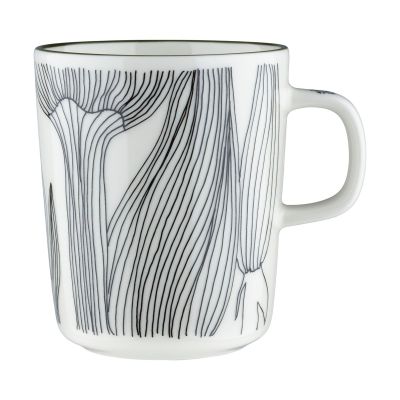 Marimekko Kukat Puhkeavat muki 25 cl White-forest green-black
