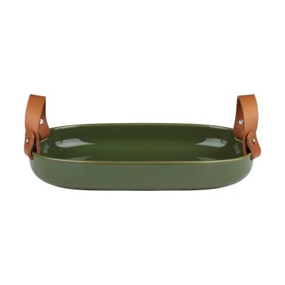 Marimekko Oiva iso tarjoiluvati 23x32 cm Harvest green | Alk. 108,50 €