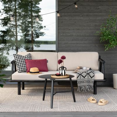 Veke Tanko 3-istuttava ulkosohva musta/hiekka(kuvausmalli)