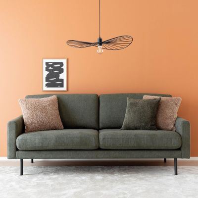 Veke Kotoa 3-istuttava sohva, vihreä 34 Merita, musta metallijalka(kuvausmalli) | Alk. 1 295,00 €