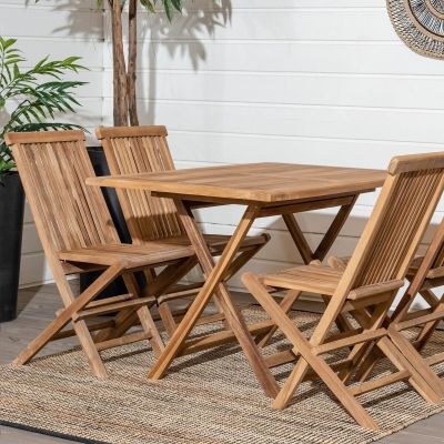 House Nordic Oviedo tiikki puutarhapöytä 120x80 cm, asiakaspalautus