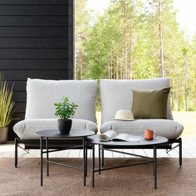 Envy Pesetos sohvapöytäsetti Ø70 cm + Ø50 cm musta | Alk. 108,90 €