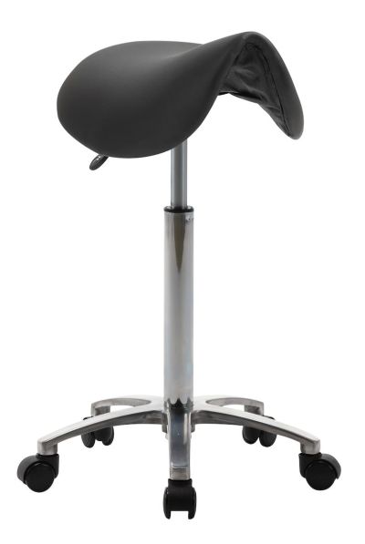 Veke Ergo satulatuoli musta nahka, asiakaspalautus