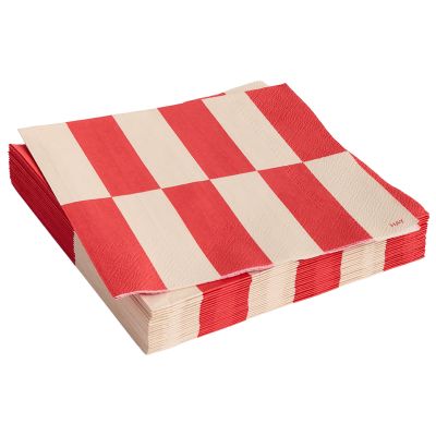 HAY Pattern lautasliina 20 kpl, off-white/red | Alk. 4,00 €