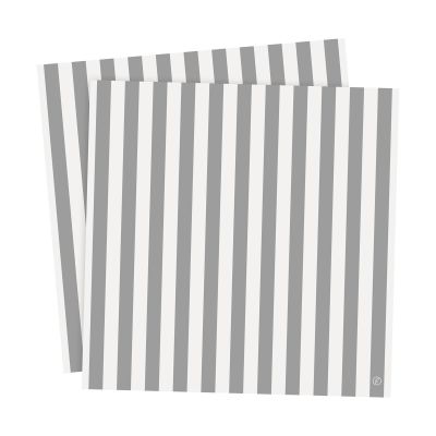 ERNST Ernst lautasliina raidallinen 33x33 cm 20 kpl Valko-harmaa raita | Alk. 6,90 €