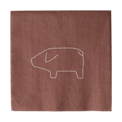 DBKD Ruotsalainen pig-paperipyyhe 33x33 cm 20-pack Punainen | Alk. 5,90 €
