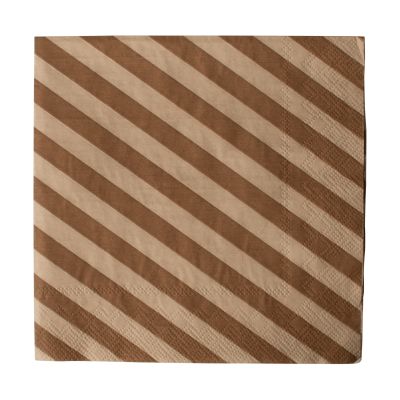 DBKD Stripe paperiservietti 33x33 cm 20 kpl Nougat | Alk. 5,90 €