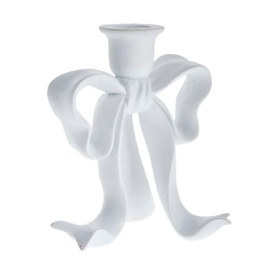 Lene Bjerre Serafina bow kynttilänjalka 19,7 cm Valkoinen