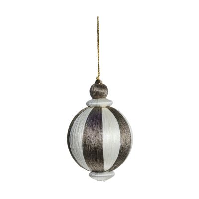 Lene Bjerre Agnes joulupallo Ø8 cm Off-white-ruskea | Alk. 8,95 €