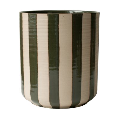 DBKD Line ruukku Ø14x16 cm Raidallinen vihreä