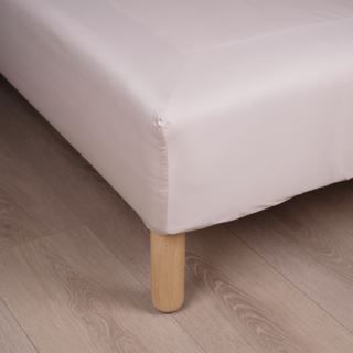 hemtex Soft Satin muotoonommeltu aluslakana hiekka