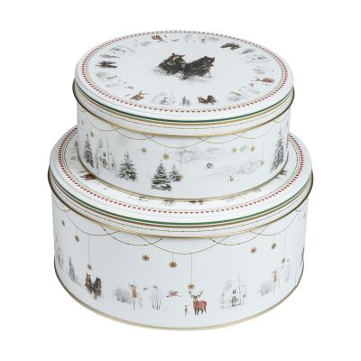 Wik & Walsøe Julemorgen Story keksipurkki 2 osaa Valkoinen-multi | Alk. 35,00 €