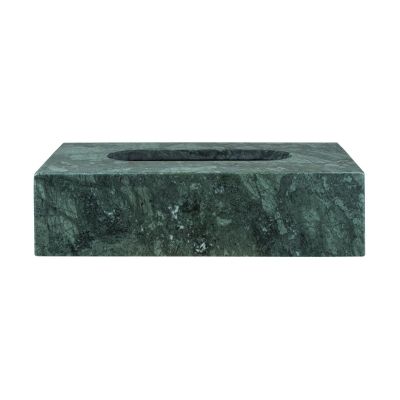 Mette Ditmer Marble nenäliinalaatikko 14x25,5 cm Tummametsä | Alk. 85,00 €