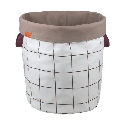 Mette Ditmer Mesh pyykkikori Ø40x50 cm Ruskea off-white
