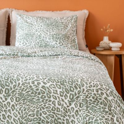 Veke Leopardi lasten pussilakanasetti 120x160 cm + 40x60 cm vihreä | Alk. 39,90 €