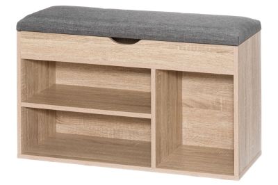 4Living eteispenkki säilytyslaatikolla tammi/harmaa