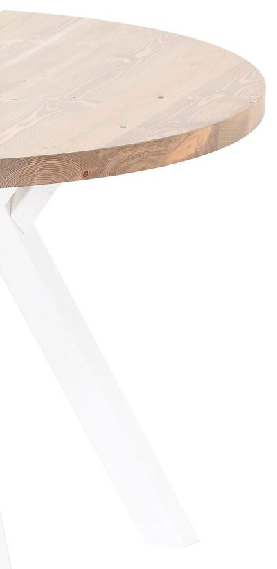 Veke Lana pyöreä jatkettava ruokapöytä Ø115-160 cm antiikkipetsattu/valkoinen | Alk. 607,00 €