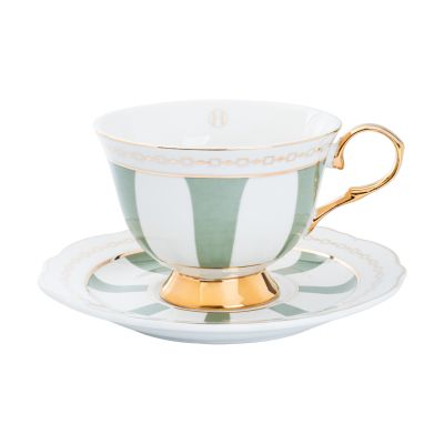 Hilke Collection Strisce Salvia kuppi ja lautanen 22 cl | Alk. 41,00 €