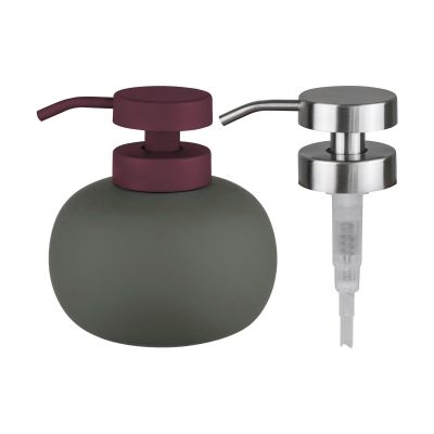 Mette Ditmer Lotus play saippuapumppu matala, sis. 2 pumppukantta Tummanoliivinvihreä