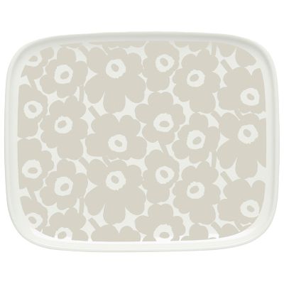 Marimekko Pikkuinen Unikko lautanen 15 × 12 cm, valkoinen/beige