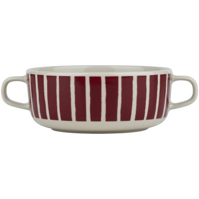 Marimekko Piccolo kulho kahvoilla 5 dl, viininpunainen/valkoinen | Alk. 31,00 €