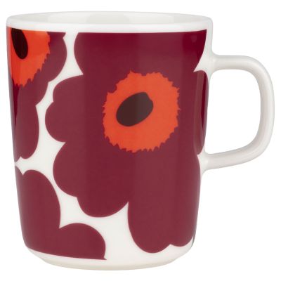Marimekko Unikko muki 2,5 dl, valkoinen/viininpunainen/punainen | Alk. 25,00 €
