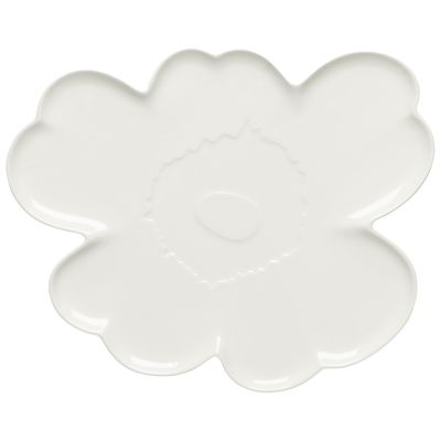 Marimekko Unikko Shape lautanen/tarjoiluvati 32 cm, valkoinen