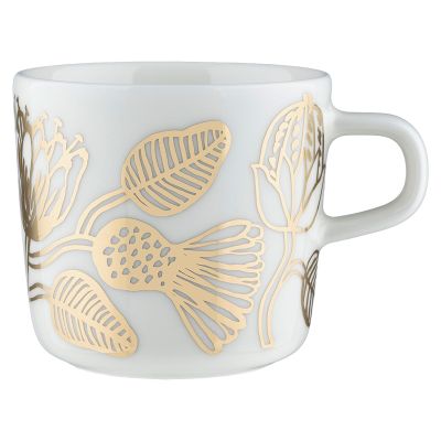 Marimekko Tiara kahvikuppi 20 cl, valkoinen/kulta