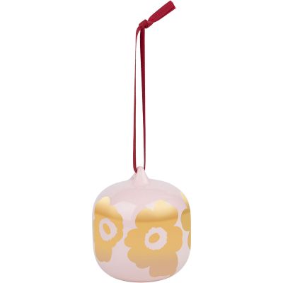 Marimekko Unikko joulukoriste, vaaleanpunainen/kulta