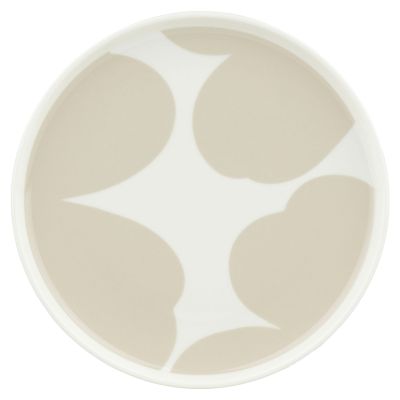 Marimekko Iso Unikko lautanen 20 cm, valkoinen/beige | Alk. 28,00 €