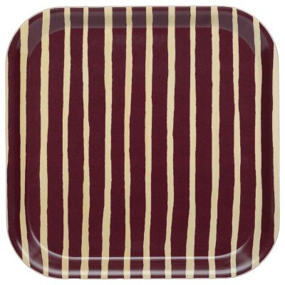 Marimekko Piccolo tarjotin 20 × 20 cm, koivu/viininpunainen | Alk. 34,00 €