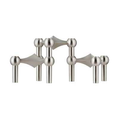 STOFF STOFF Nagel kynttilänjalka 3-pakkaus Harjattu kromi