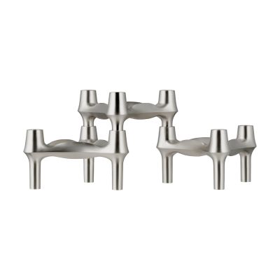 STOFF STOFF BMF kynttilänjalka 3-pack Harjattu kromi | Alk. 128,00 €
