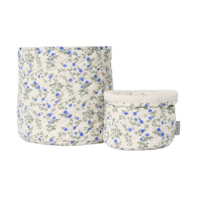 Garbo&Friends Hieno satiini tikattu kori 2 osaa Ø20x20 cm + Ø30x30 cm