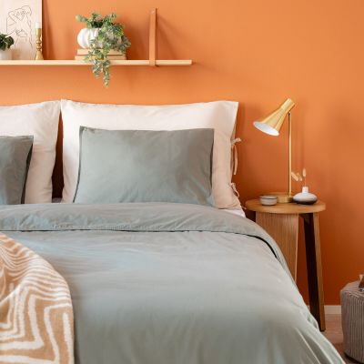 Veke Tuuli pussilakanasetti 150x210 cm + 50x60 cm jäkälänvihreä