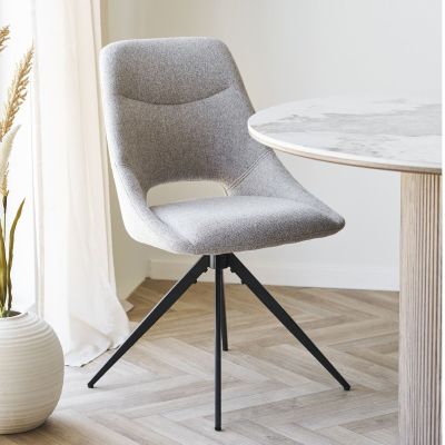 House Nordic Dokka tuoli beige HN1088, mustat jalat