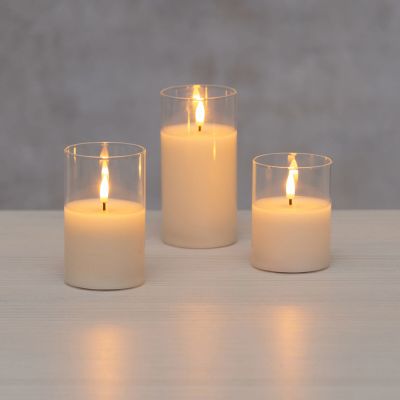 Finnlumor Milton 3D LED lasikynttilät 3 kpl kirkas | Alk. 13,95 €