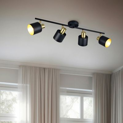 Trio Eva spottivalaisin 4-os E14 musta/kulta | Alk. 81,90 €