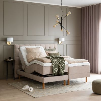 Unia Luxus moottorisänkypaketti 180x200 pocket L , Supersoft, hiekka Omega 08, t | Alk. 6 396,00 €