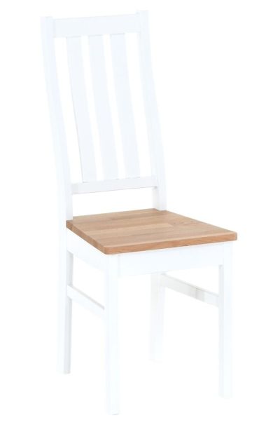 Veke Niklas tuoli puuistuimella valkoinen/tammi