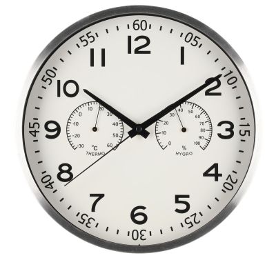 4Living Verona seinäkello Ø30 cm hopea | Alk. 23,95 €