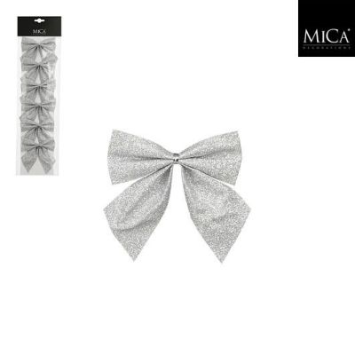 Newport Vivienne Bow Christmas Decoration Silver 6-pack | Alk. 11,00 €