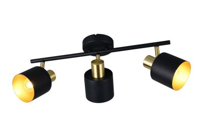 Trio Eva spottivalaisin 3-os E14 musta/kulta | Alk. 61,90 €