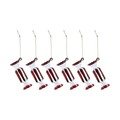 Scandi Living Bonbons joulukuusenkoriste 6-pakkaus Punainen