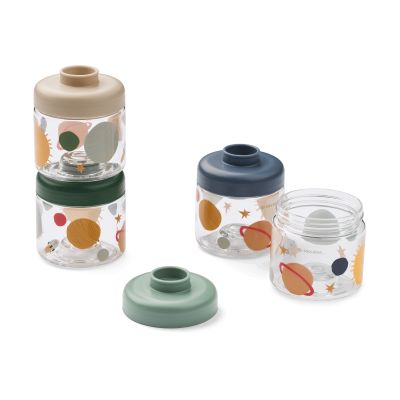 Liewood Dominique lastenruokapurkit 100 ml 4-pack Universe-Classic navy | Alk. 13,00 €